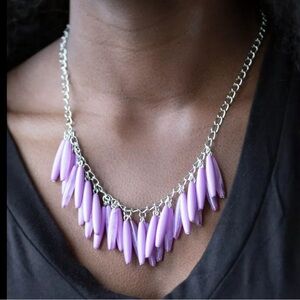 Full Of Flavor Purple Necklace and Earrings Set